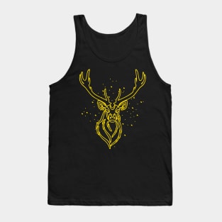 Yellow deer head Tank Top